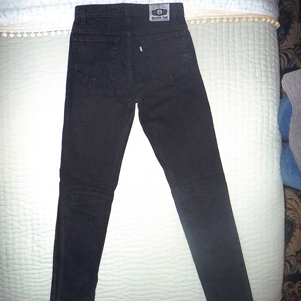 Levi's Silver Tab, 512 Slim black men's jeans. 30W x 34L. 80's vintage.